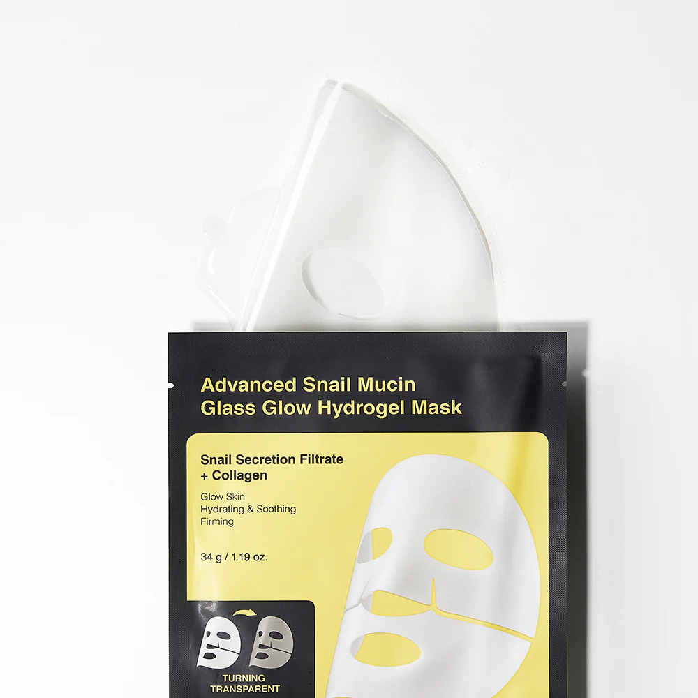 Advanced Snail Mucin Glass Glow Hydrogel Mask - Image 4